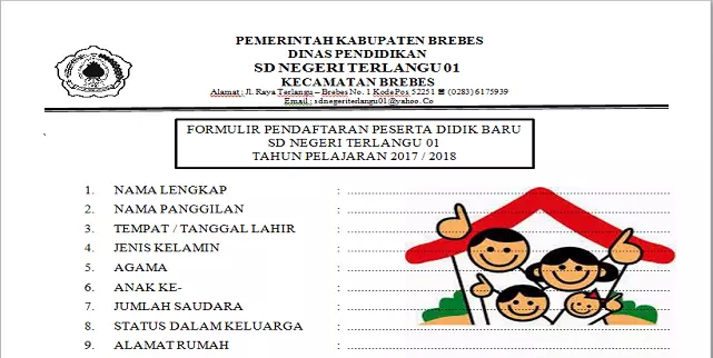 format formulir ppdb terbaru